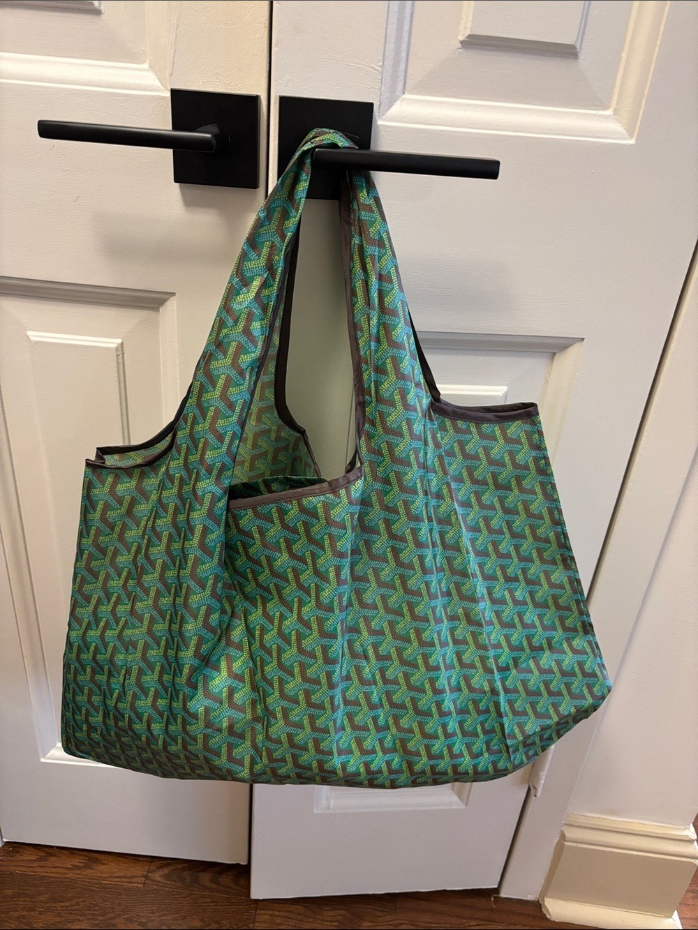 Green Geometric Clutch Pouch Women